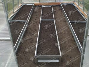 Грядки в теплицу «Усиленные» оцинкованные (высота 15 см)